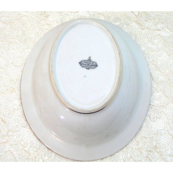 Charles Ahrenfeldt Limoges Oval Platter And Oval Bowl, Yellow Roses - Picture 6 of 6